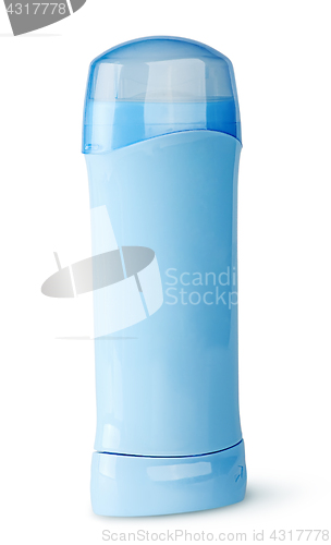 Image of Blue deodorant container rotated