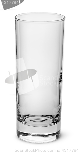 Image of Empty tall narrow glass top view