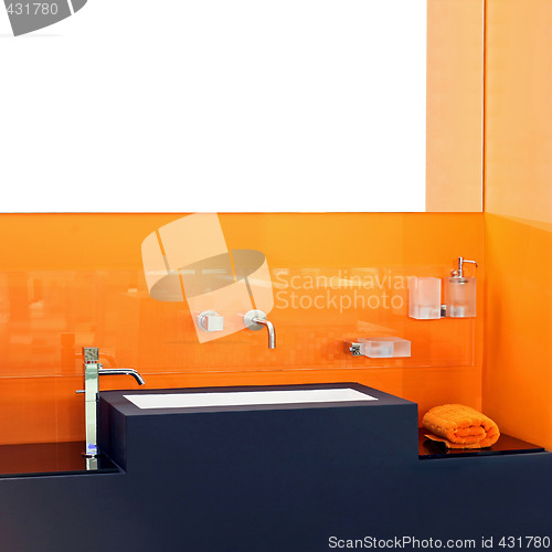 Image of Orange bathroom