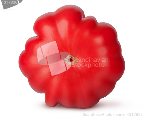 Image of Fresh heirloom tomato bottom view
