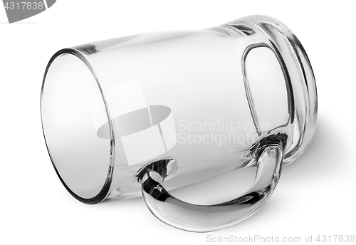 Image of Glass beer mug on the side