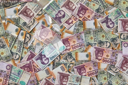 Image of Banknotes Background, Hungarian Forints