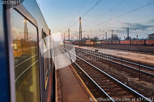 Image of Train Journey at Dusk