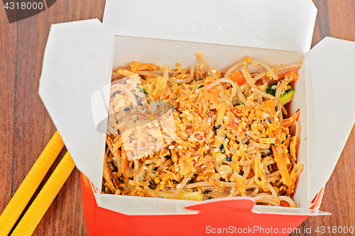 Image of Chinese take away red food box