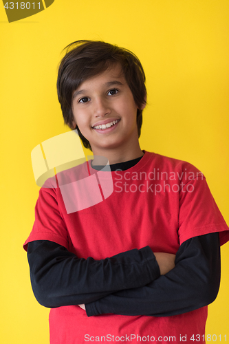 Image of Portrait of a happy young boy