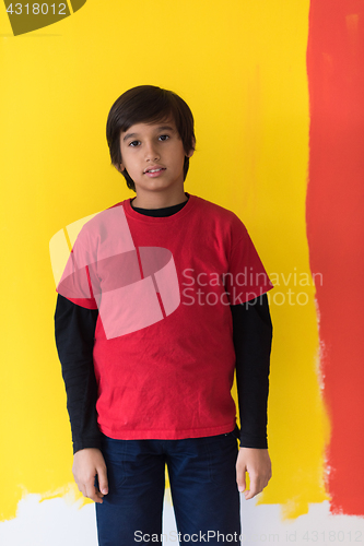 Image of Portrait of a happy young boy