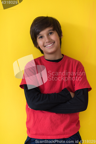 Image of Portrait of a happy young boy