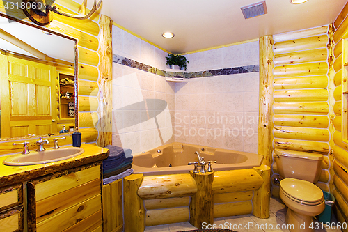 Image of Close up on a Bathroom in a Cabin