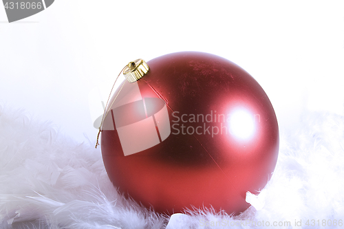 Image of Christmas Ornaments with white space