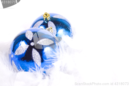 Image of Christmas Ornaments with white space