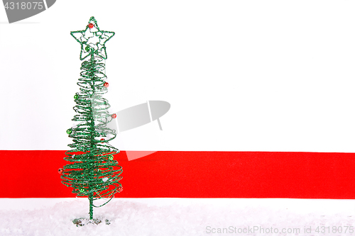 Image of Christmas Tree with Snow