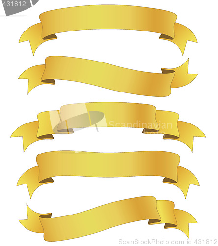 Image of golden ribbons