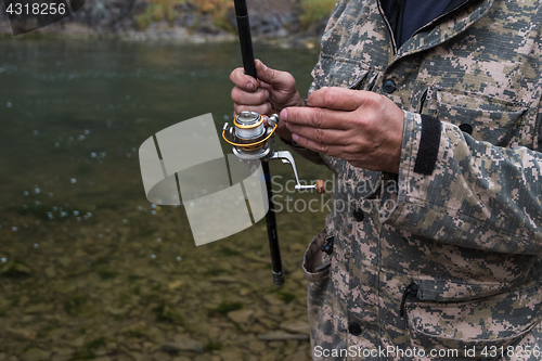 Image of Fisherman at the Altai river