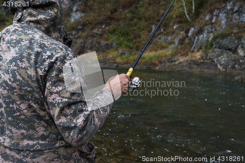 Image of Fisherman at the Altai river