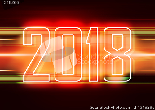 Image of 2018 red background