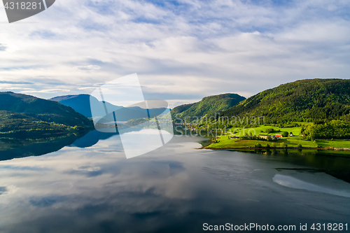 Image of Beautiful Nature Norway aerial photography.