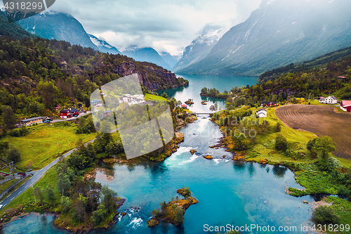 Image of Beautiful Nature Norway aerial photography.