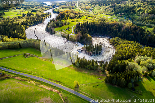 Image of Ristafallet waterfall in the western part of Jamtland is listed 