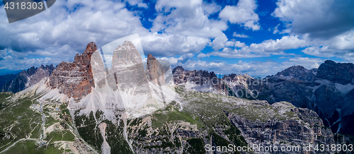 Image of Panorama National Nature Park Tre Cime In the Dolomites Alps. Be