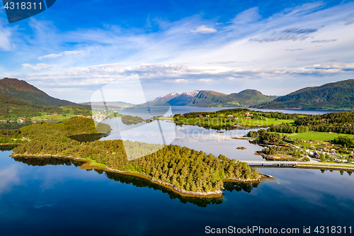 Image of Beautiful Nature Norway aerial photography.