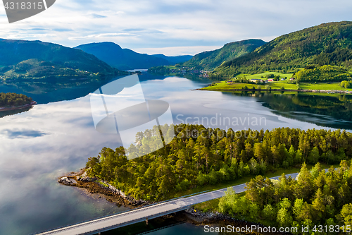 Image of Beautiful Nature Norway aerial photography.