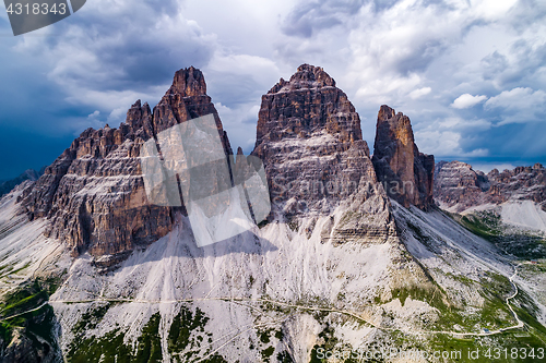 Image of National Nature Park Tre Cime In the Dolomites Alps. Beautiful n