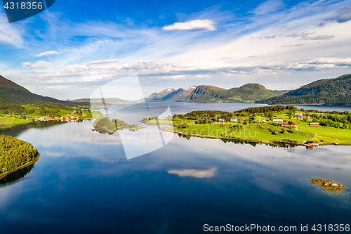 Image of Beautiful Nature Norway aerial photography.