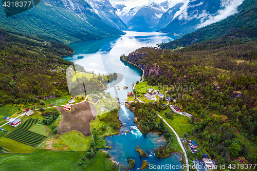 Image of Beautiful Nature Norway aerial photography.