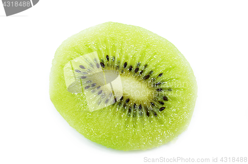 Image of Kiwi fruit, slice of qiwi isolated on white background