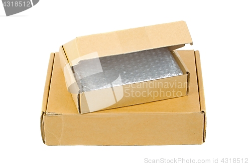 Image of Cardboard Box on White