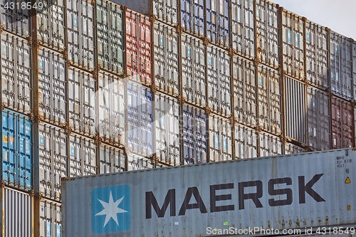 Image of Stacked Cargo Containers