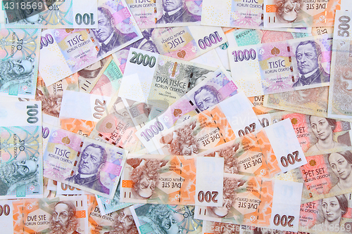 Image of czech money texture 