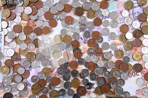 Image of czech coins background