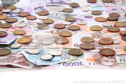 Image of czech money texture 