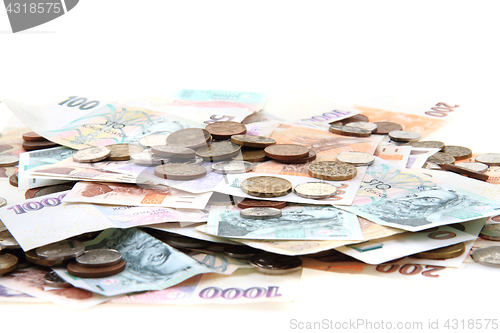 Image of czech money isolated