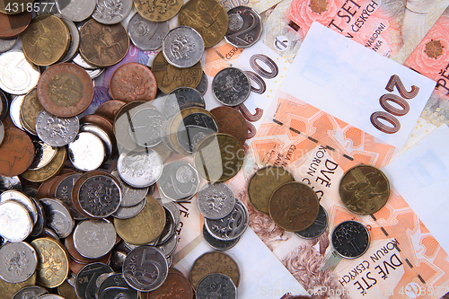 Image of czech money texture 