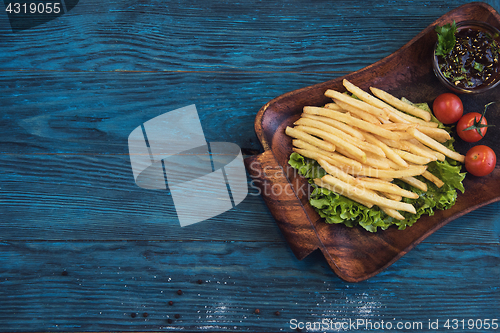 Image of Fried potato at plate