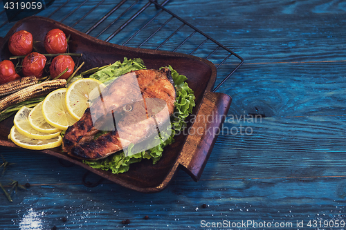 Image of Grilled salmon steak
