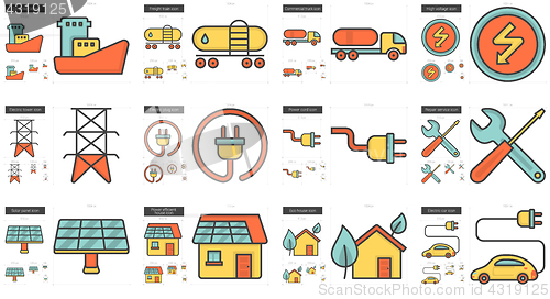 Image of Ecology line icon set.