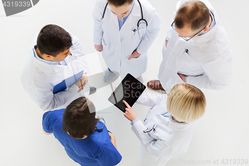 Image of doctors with tablet pc at hospital