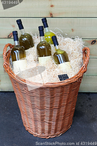 Image of Wine in basket