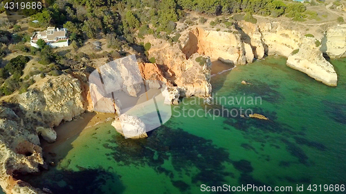 Image of Colorful landscape of ocean coast