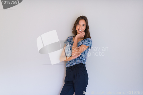 Image of young woman isolated on white background