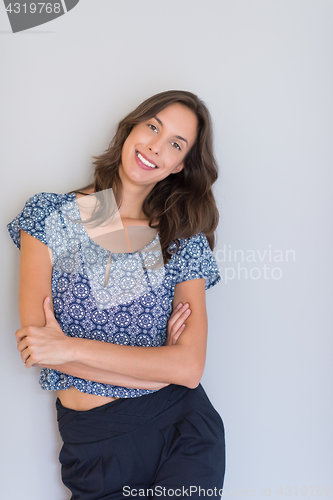 Image of young woman isolated on white background
