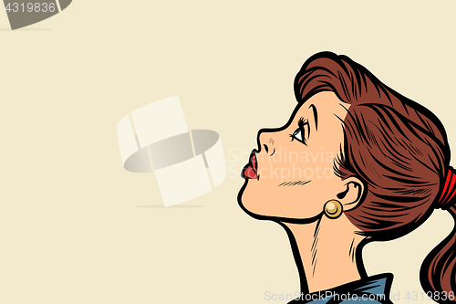 Image of Close-up woman face profile