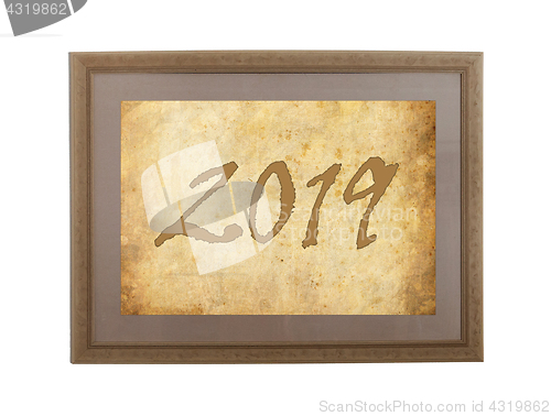 Image of Old frame with brown paper - 2019