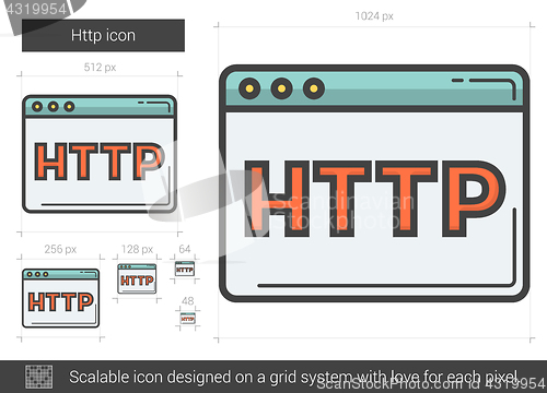 Image of Http line icon.