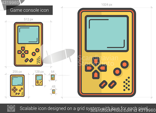 Image of Game console line icon.