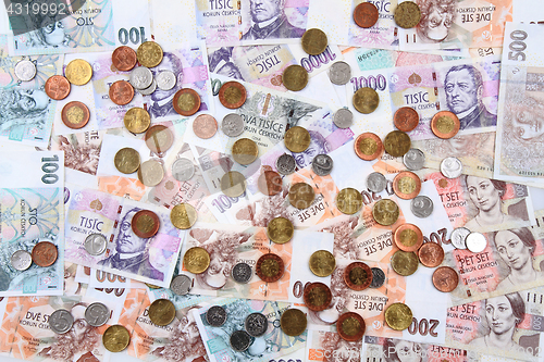 Image of czech money texture 