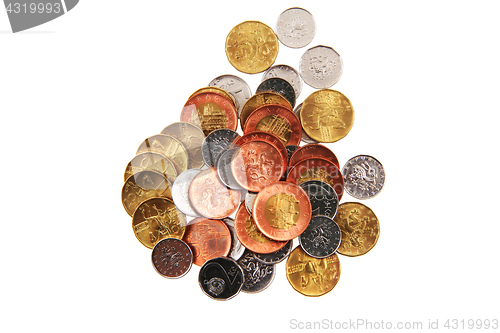 Image of czech coins isolated